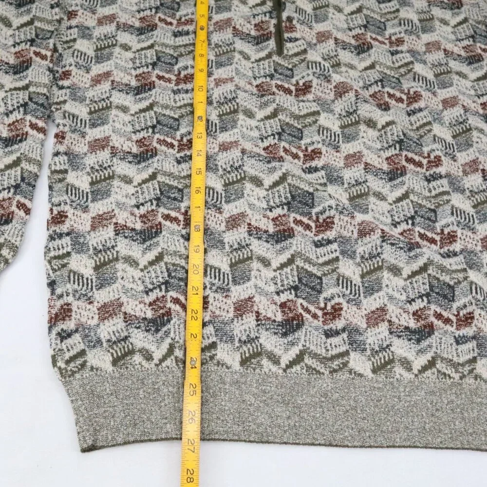 Vintage Brandini Sweater Mens Sz XL Geometric 1990s‎ Dad Grandpa 90s Italy